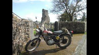 Triumph Tiger Cub Trials tours lanes to Talley Abbey & lakes with various minor surprises on route!