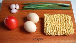 Mì Tôm 2 Trứng Cho Bữa Sáng Cực Ngon | Quick and Easy Egg Noodles Recipes | Lilo Kitchen