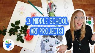 Art Projects for Middle School Students | 3 Drawing Ideas!