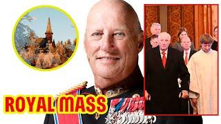 NORWEGIAN ROYAL FAMILY ATTENDED CHRISTMAS MASS AT HOLMENKOLLEN CHAPEL