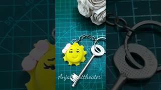 Air Dry Clay Sun Keychain DIY #shortsvideo #youtubeshorts #shorts