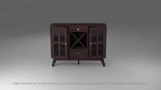 Walnut Buffet server  Define your dining space with the ioHOMES Goodwyn Transitional Buffet Table