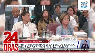 FPRRD, inambahan si ex-Sen. De Lima sa gitna ng sagutan nila sa Kamara | 24 Oras