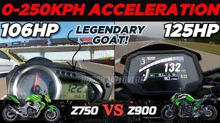 Kawasaki Z750 ️ Kawasaki Z900 | 0-250kph Acceleration | Top Speed Attempt 