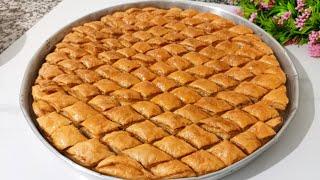 Oklavayla Tek Tek Açma Derdi Yok   Sadece Merdane ile 4 Beze Açarak  En Kolay Ev Baklavası Tarifi