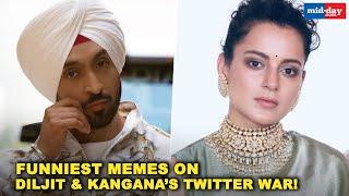 FUNNIEST MEMES on Diljit Dosanjh & Kangana Ranaut's Twitter war