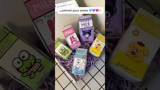 Packing Sanrio squishy order(fake) comment what to do next#shorts#papercraft Sanrio#milk