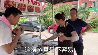 陈红小丽冒高温摆摊，倔媳妇心疼熬绿豆汤送去解暑