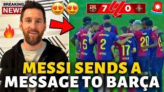 URGENT! MESSI SENDS A MESSAGE AND CONGRATULATES BARCELONA! NOBODY EXPECTED! BARCELONA NEWS TODAY!