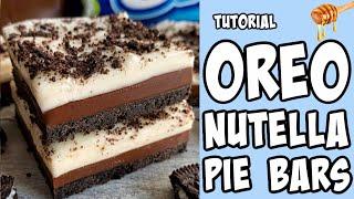 Oreo Nutella Pie Bars! Recipe tutorial #Shorts