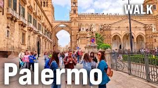 PALERMO, Sicily Walking Tour with Captions [4K/60fps]