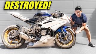 I CRASHED MY YAMAHA R6!