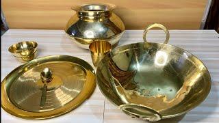 Check Real Kansa | bell metal thali set | Kansa kadai  | Kaskut utensils | bronze utensils uses