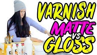 Liquitex Varnish For Acrylic Painting ► GLOSS vs MATTE Test