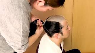 How to tie Chonmage (Samurai Top Knot・Samurai hair)