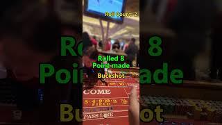 BUCKSHOT the point! 8 pays $365 #craps #vegas #vegasdaytripper #buckshot