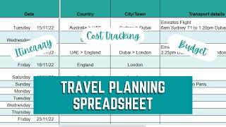 TRAVEL PLANNING SPREADSHEET | How we're planning our trip and tracking expenses | LGTBQ+ Travel