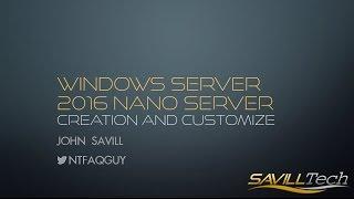 Introduction to using Nano Server in Windows Server 2016