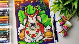 Pongal Drawing Easy Step By Step | Pongal Festival Drawing #sankranthi #pongal #sankranti