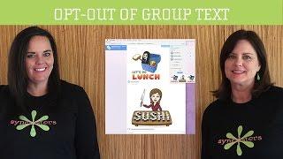 Opt-Out of Group Text - Apple Devices