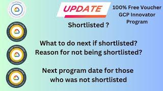 Next Step for GCP get certified program | Shortlisted mail | Next date for certification voucher