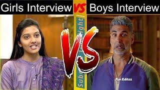 Girls Interview VS boys #akshaykumar  Interview || Funny Edit @tubelight #memes #girlsvsboys #comedy