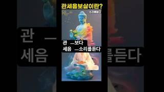 관세음보살 세상의 소리로 고통을 듣다