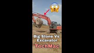 Very Big Stone vs Excavator,Excavator Breaking Big Stone, #Techmac #shorts #youtube #viral #trending