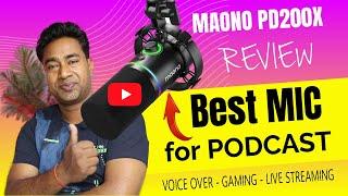 Cheap & Best Dynamic Microphone (RGB) for Podcast, Voice Over, Gaming in 2024 - Maono PD200X  Review