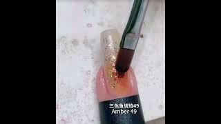 Amber Gradient Nails for Fall and Winter #manicure #autumn #gradientnails #advancedmanicure #winter