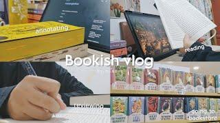 Bookish vlog going to bookstore, reviewing books, book haul, reading(s)