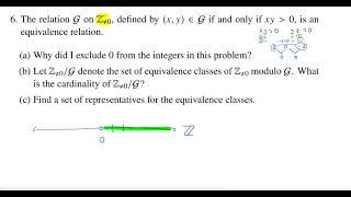 Equivalence Classes and Quotient Sets, Superquiz 1, Problem 6