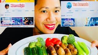 ASMR LONGGANISA MUKBANG \ FRESH AND HEALTHY VEGETABLES \ PROMOTE NEW YOUTUBE CHANNEL