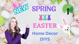 NEW SPRING  EASTER HOME DECOR Dollar Tree DIYs  FARMHOUSE BUNNY | Easter Wreath Ideas