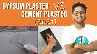 Difference between Gypsum plaster vs Cement plaster | plastering techniques | civilogy |BY VINAY