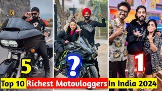 Top 10 Richest Motovloggers In India 2024 | Uk07 Rider, Jatt Prabhjot, JS Films, Indian Backpackr