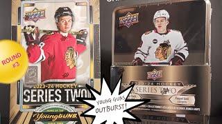 IT'S A ROYAL OUTBURST!  2023-24 UPPER DECK HOCKEY SERIES 2 HOBBY BOX & RETAIL TIN BREAK #upperdeck