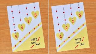 DIY New Year Greeting Card 2025 //Handmade Happy New Year Card //Greeting Card idea