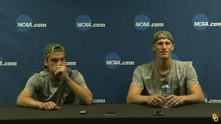 Baylor Tennis (M): Oskar Brostrom & Marko Miladinovic Postmatch NCAA Doubles Round 1