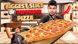 The biggest slice of pepperoni pizza recipe️