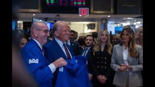 Donald Trump Rings Opening Bell and Visits NYSE Floor