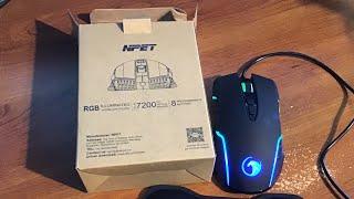 NPET M70 RGB Programmable Gaming Mouse Unboxing and Review