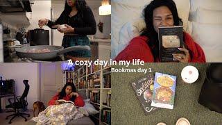 Cozy day in my life(bookshopping, reading, cooking) | bookmas day 1