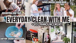 DAILY CLEAN WITH ME | ANSWERING YOUR QUESTIONS AND BIG NEWS!