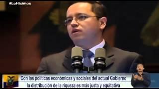 Extractos del discurso de Patricio Rivera, Ministro Coordinador de la Política Económica