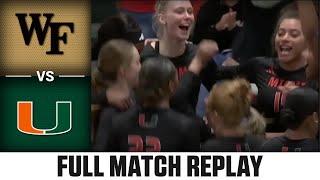 Wake Forest vs. Miami Full Match Replay | 2024 ACC Volleyball