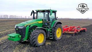 Новый трактор John Deere 8R 370 с независимой подвеской ILS - работа с Vaderstad TopDown 400!