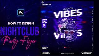 How to Design Party Social Media Post Flyer in Adobe Photoshop CC 2022