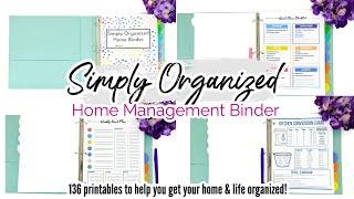 2023 SIMPLY ORGANIZED HOME BINDER | HOME MANAGEMENT BINDER KIT | ORGANIZED HOME