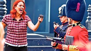 Red Head Karen Messes With The Royal Guard